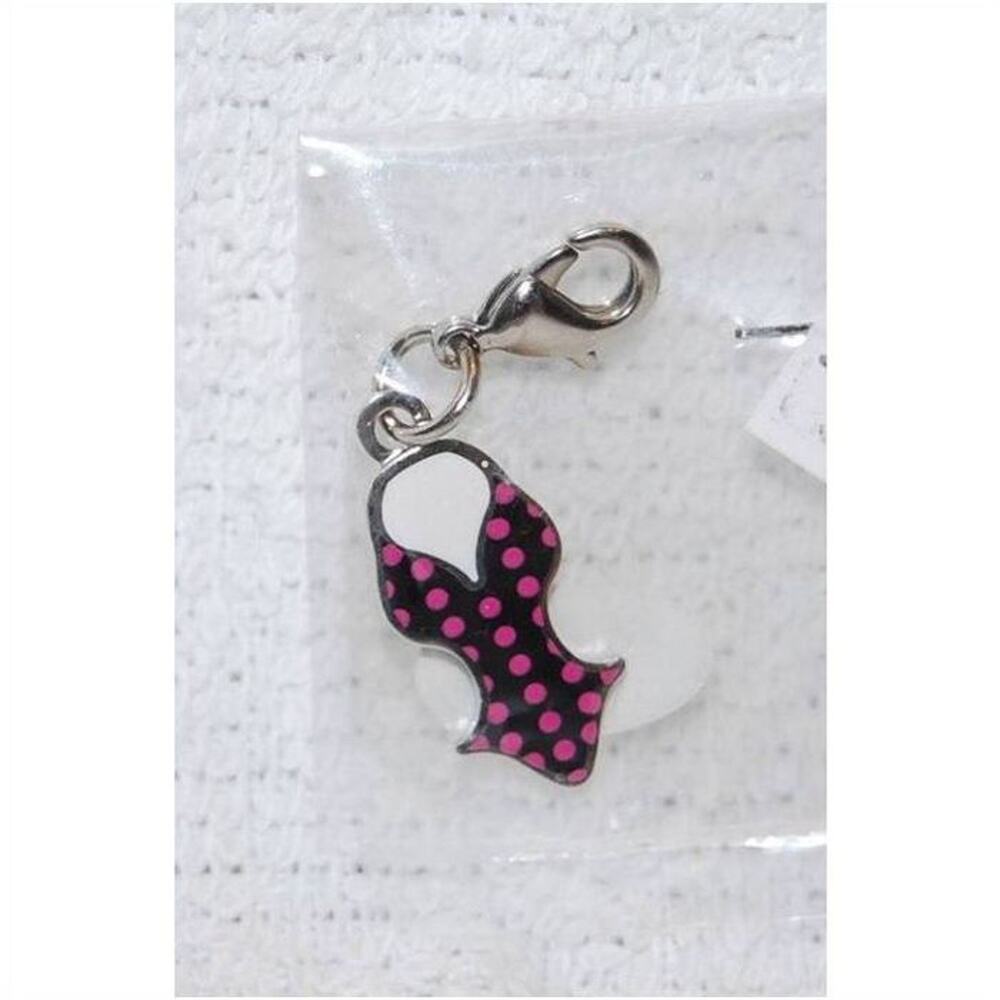 Barbie 2011 Summer Series Jewelry Charm - Pink & Black Swimsuit #6465